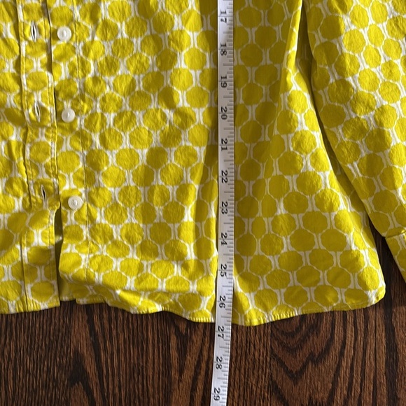Crown & Ivy Yellow Leaf Print Shirt - Picture 4 of 8